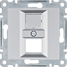 Панель подвійна до RJ12/RJ45/USB/HDMI/F-TYPE, срібна, Lumina Hager WL2322