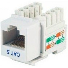 Роз'єм комп'ютерний RJ-45 UTP, кат.5е, KeyStone SLIM Hager WL9002